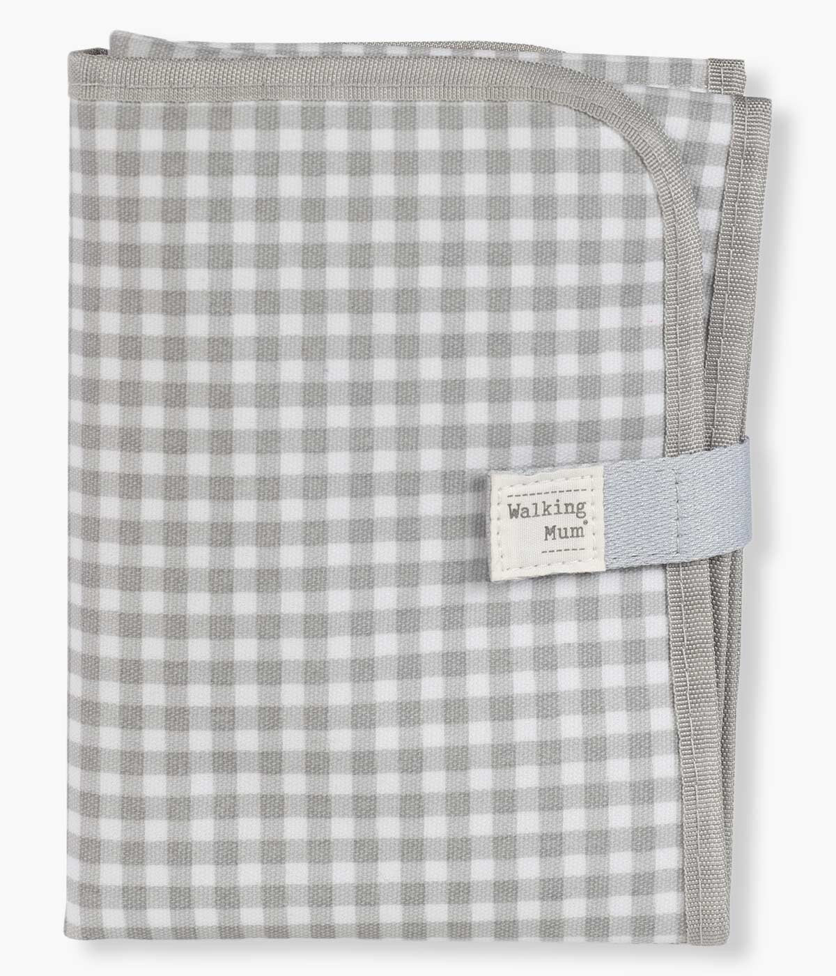 Walking Mum Muda Fraldas Dobrável I Love Vichy - Cinza