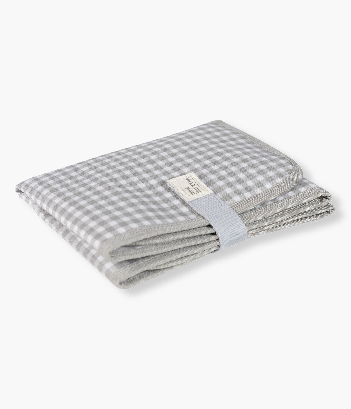 Walking Mum Muda Fraldas Dobrável I Love Vichy - Cinza