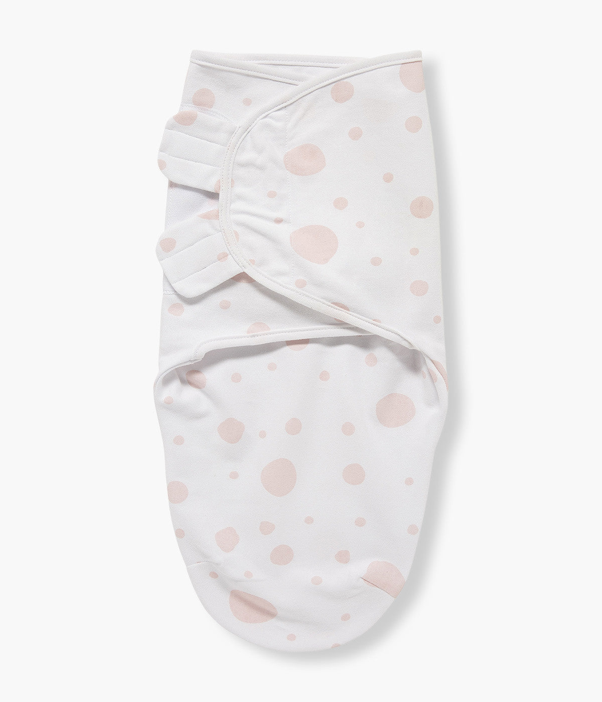 Swaddles Wrap com Velcro Algodão Bebé Bolas 2un - Branco e Rosa