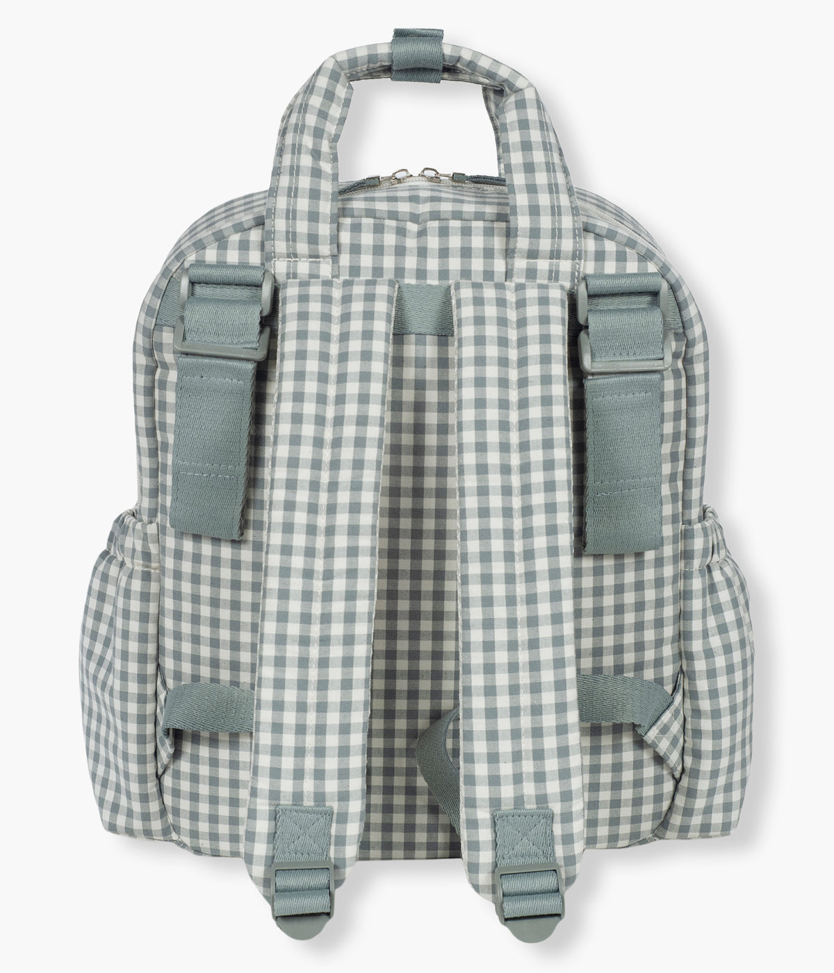 Vista de trás da Mochila de Maternidade Walking Mum Praliné Vichy Matcha.