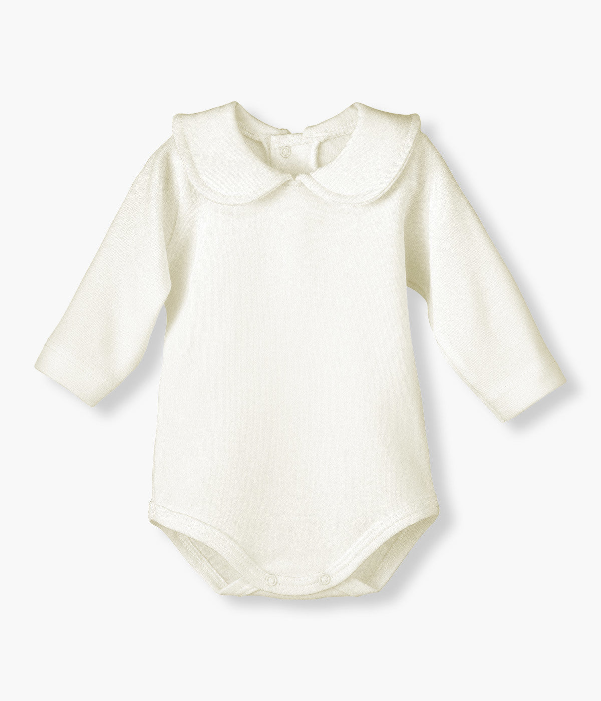 Body Algodão Manga Comprida com Gola Redonda Bebé - Pérola