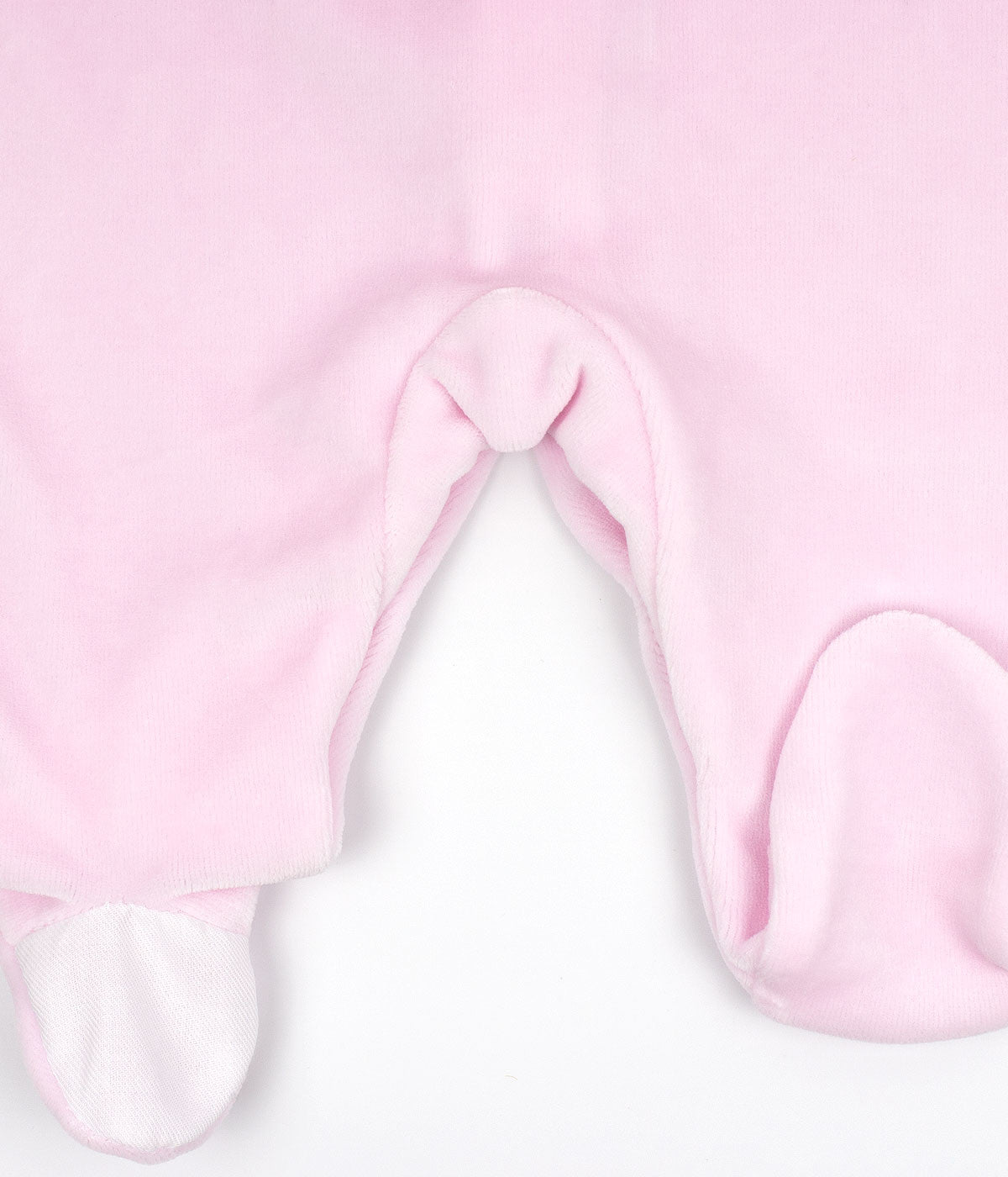 Babygrow em Veludo Coroas Bordadas para Bebé Menina - Rosa