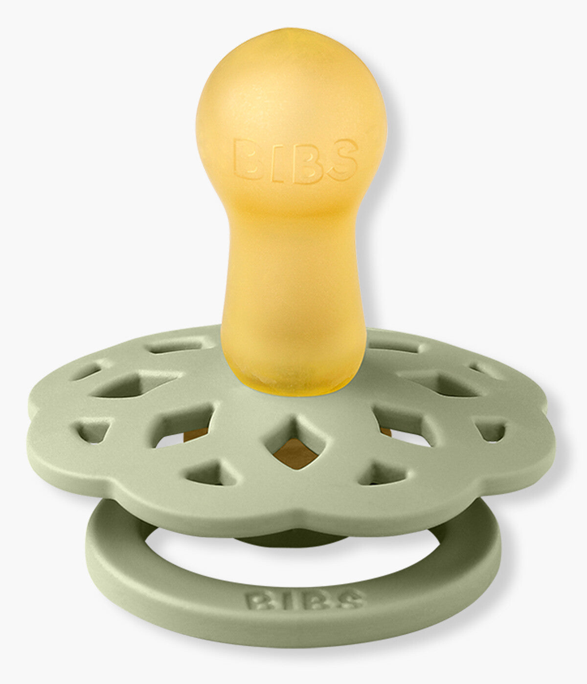 Bibs Boheme 2 Chupetas Sage/Cloud Redonda - Verde e Cinza