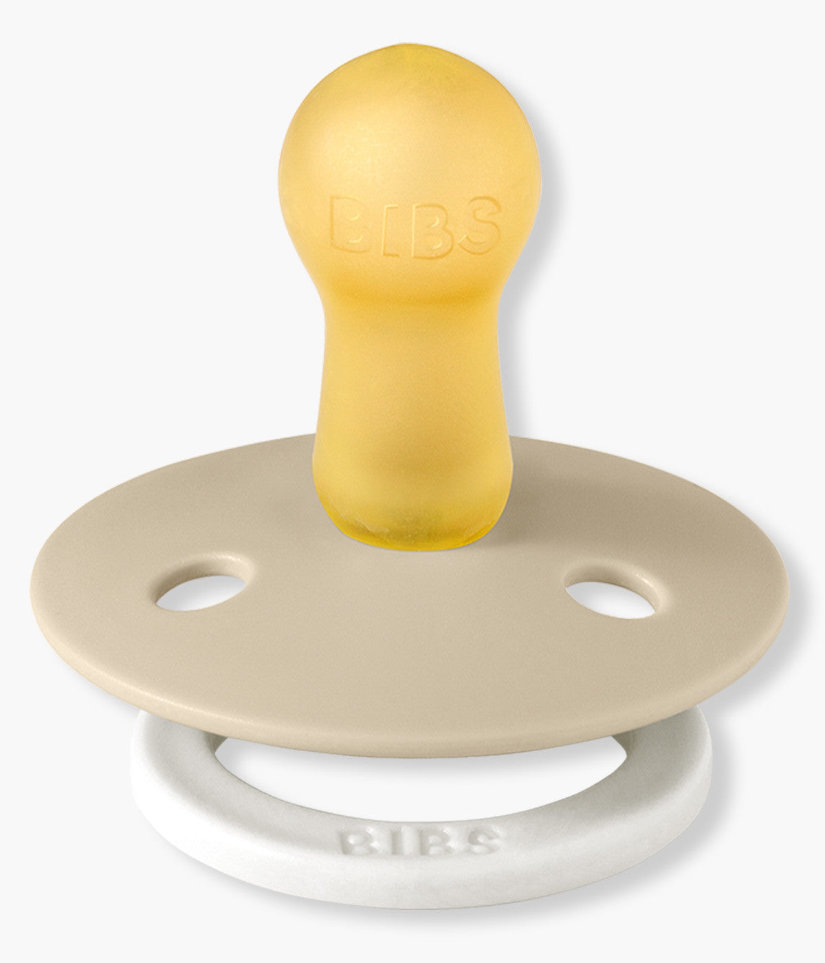 Bibs Colour Glow 2 Chupetas Vanilla/Dark Oak Redonda - Bege e Castanho