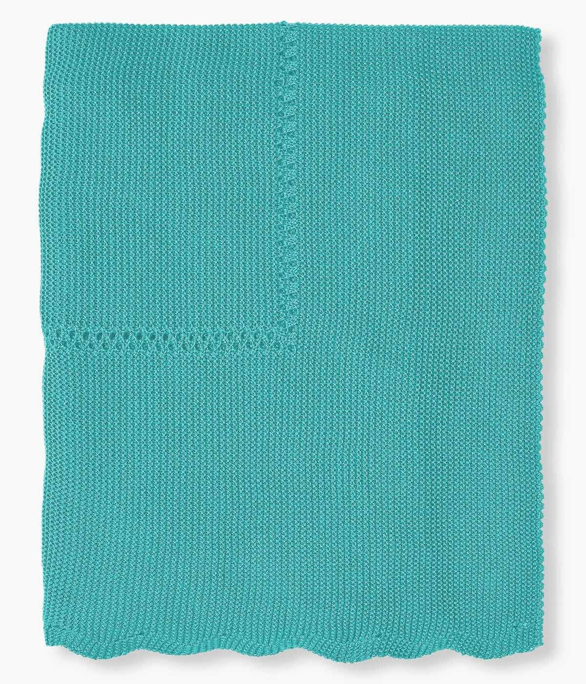 Manta de Malha para Bebé - Azul Turquesa