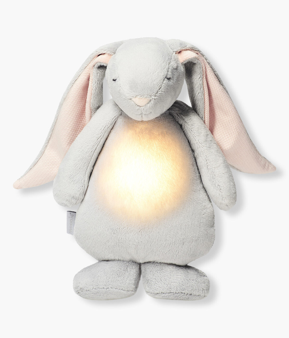 Moonie Cloud Coelho com Som e Luz para Bebé - Rosa e Cinza