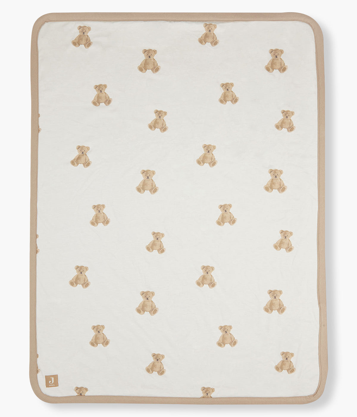 Jollein Manta Algodão Orgânico Forrada Ursos - Castanho