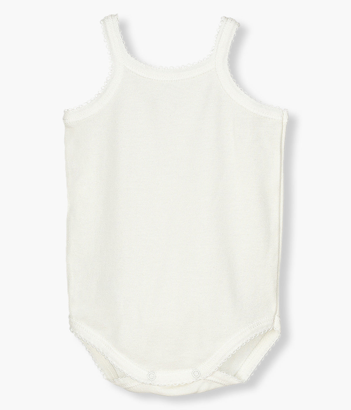 Body Interior de Alças em Algodão para Bebé - Pérola