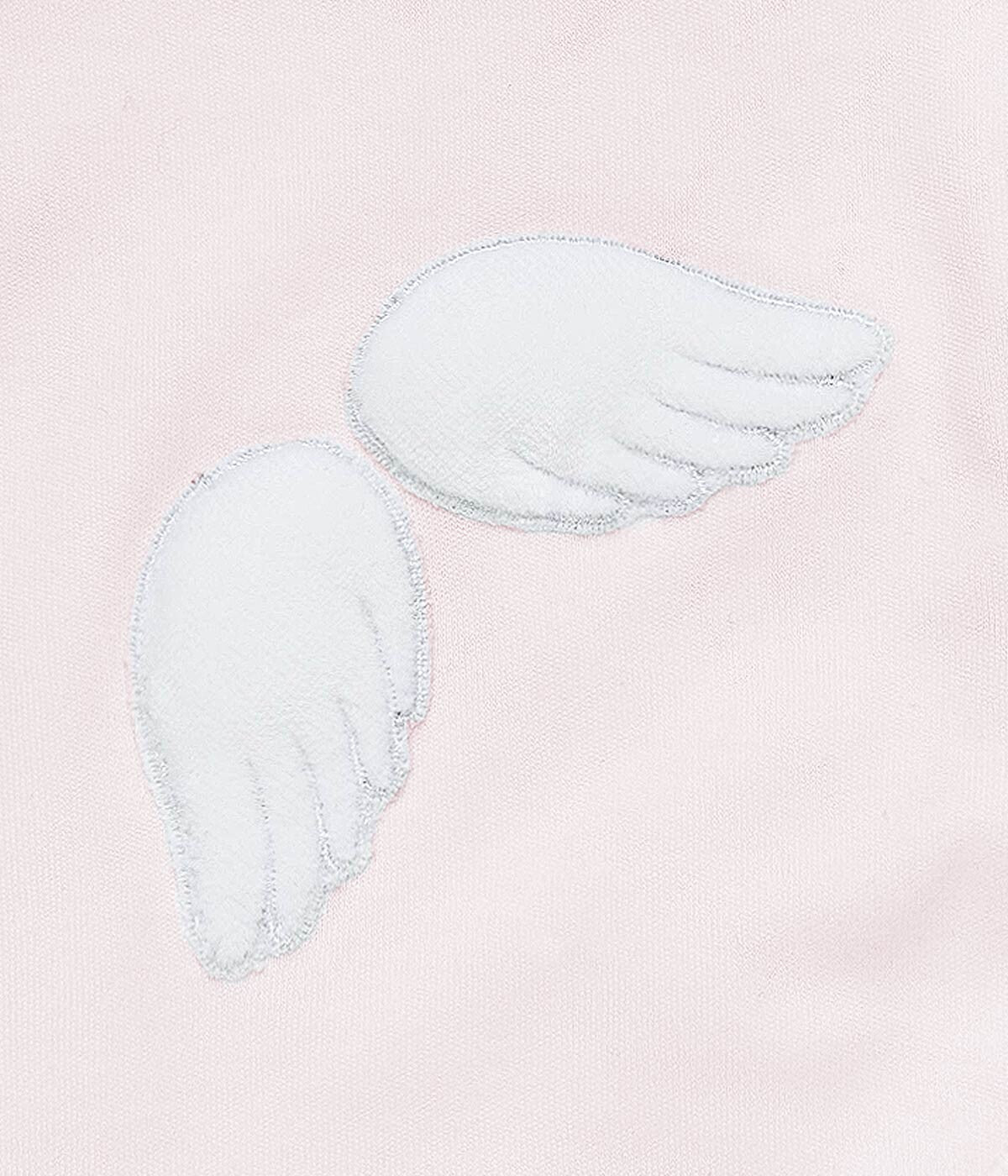 Fralda em Algodão para Bebé Menina Asas Anjo - Rosa