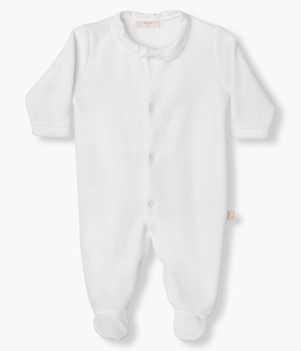 Babygrow em Veludo para Bebé Asas Anjo - Branco