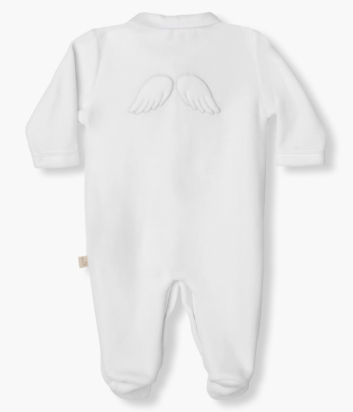 Babygrow em Veludo para Bebé Asas Anjo - Branco