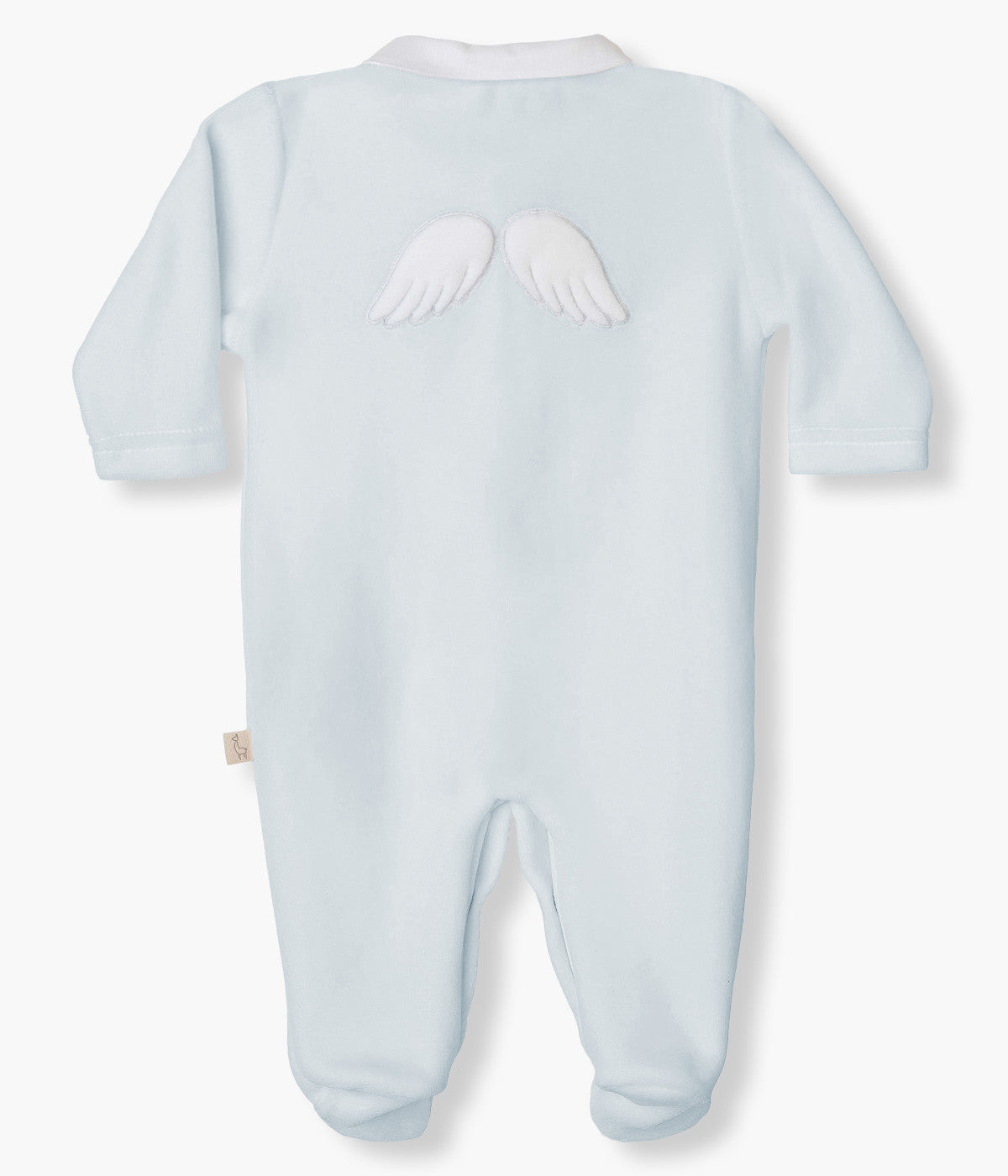 Babygrow em Veludo para Bebé Asas Anjo - Azul