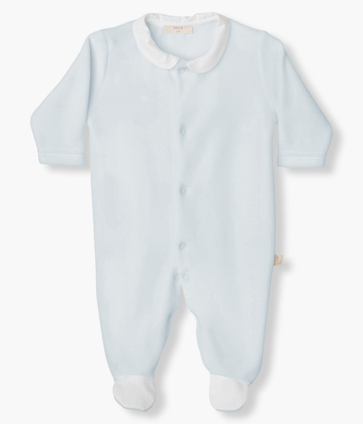 Babygrow em Veludo para Bebé Asas Anjo - Azul