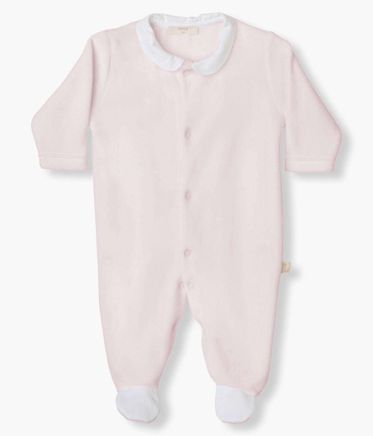 Babygrow em Veludo para Bebé Menina Asas Anjo - Rosa