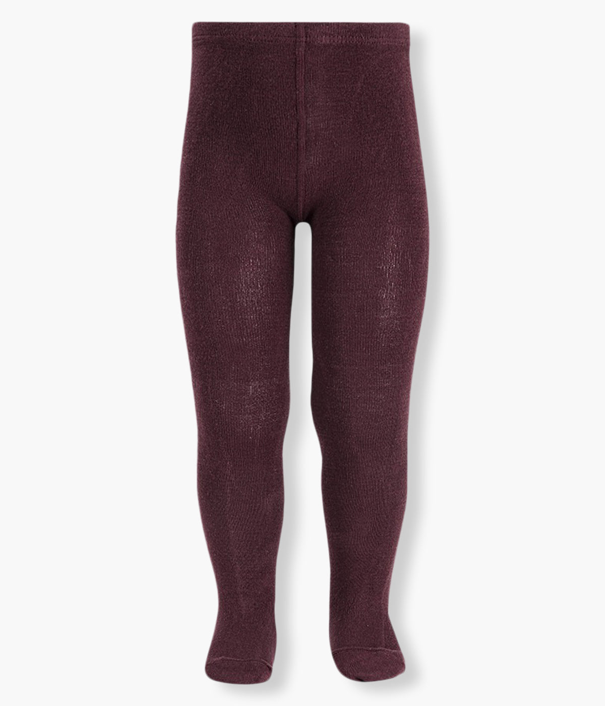 Collants lisos em algodão anti-pilling de cor tinto (Syrah 596) da marca Cóndor para bebé e recém-nascido(a).