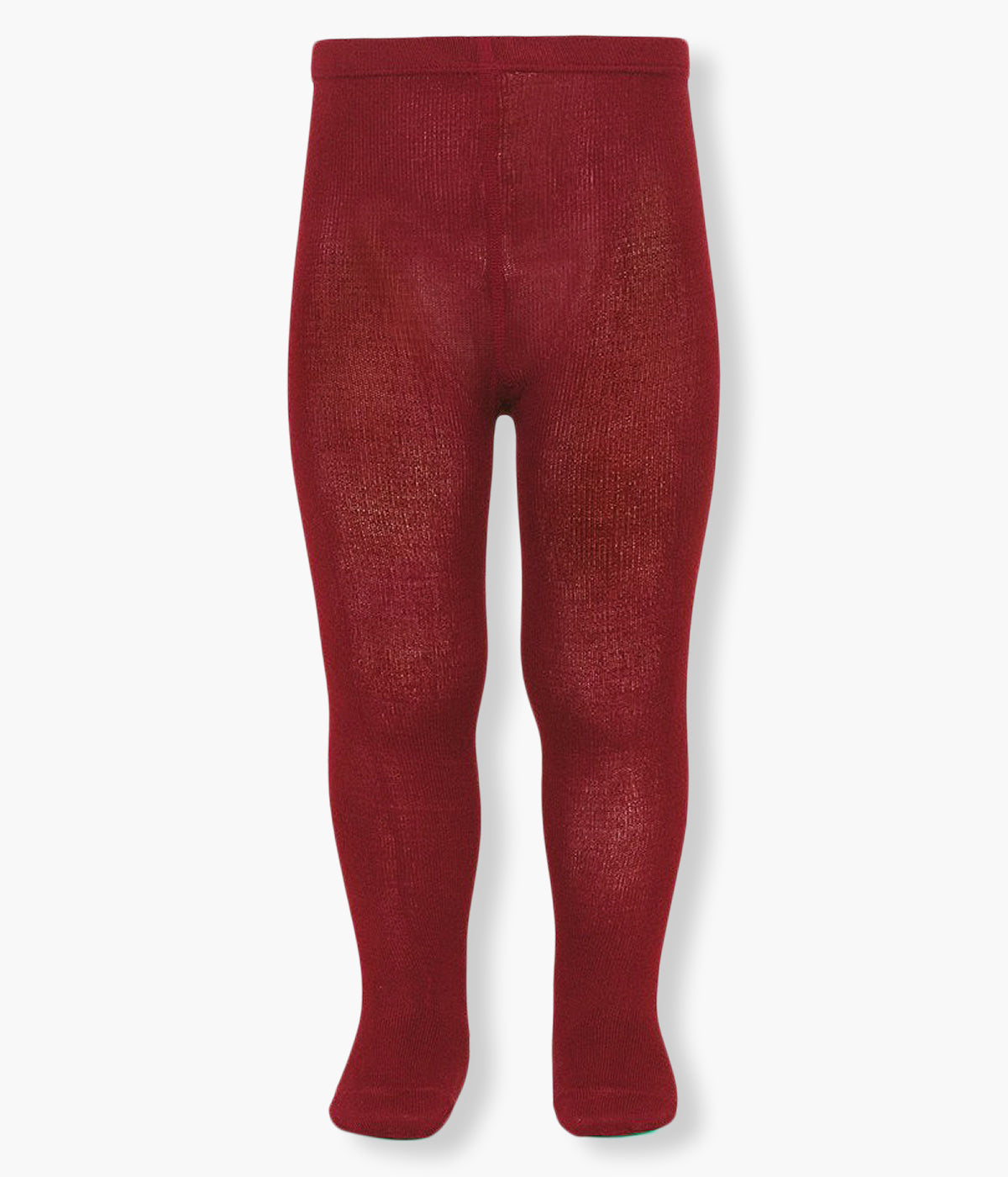 Collants lisos em algodão anti-pilling de cor cereja (Guinda 554) da marca Cóndor para bebé e recém-nascido(a).