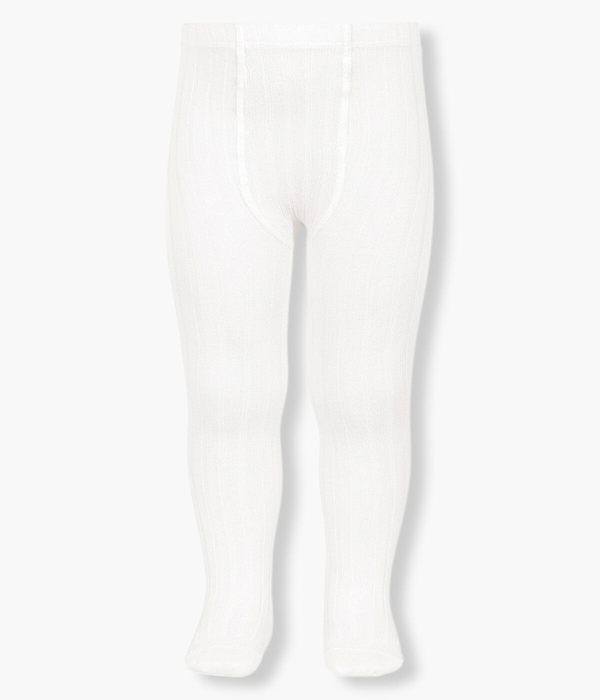 Collants Canelados em Algodão Cóndor para Bebé - Branco