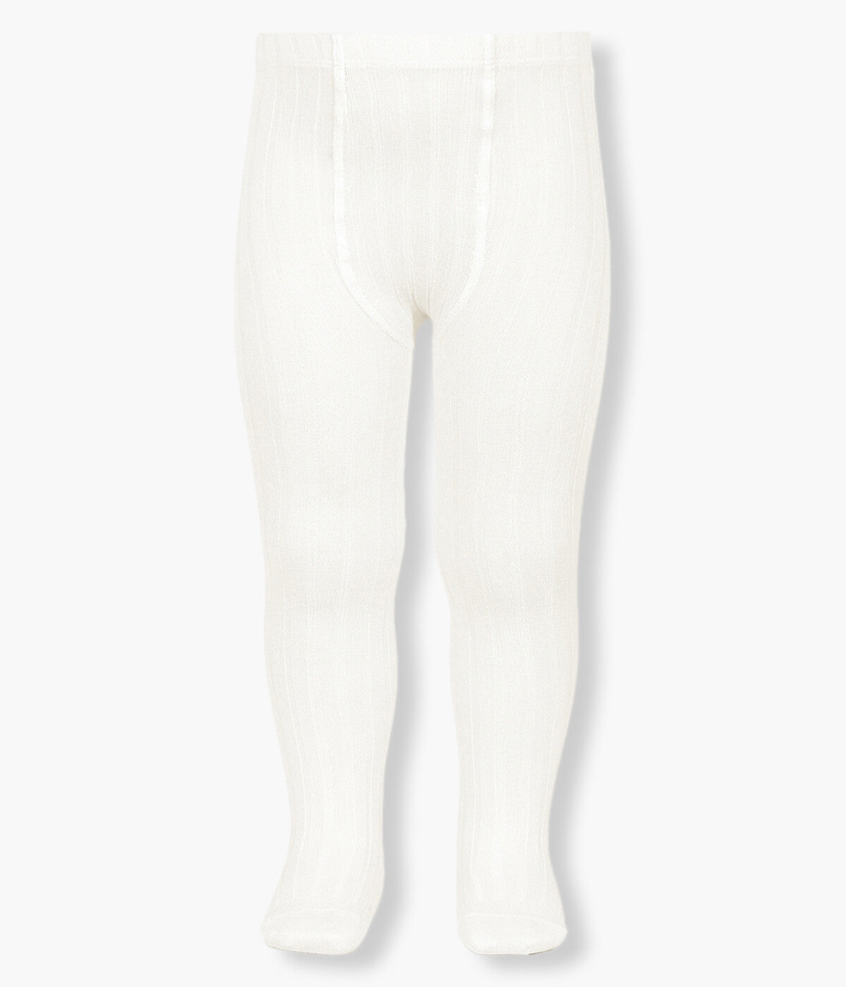 Collants Canelados em Algodão Cóndor para Bebé - Nata