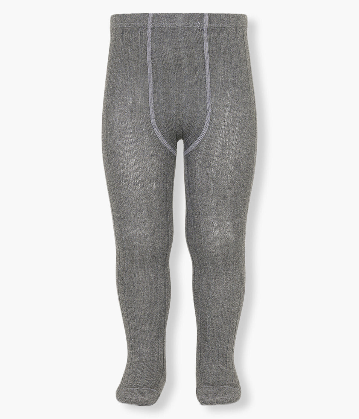 Collants Canelados em Algodão Cóndor para Bebé - Cinza Claro