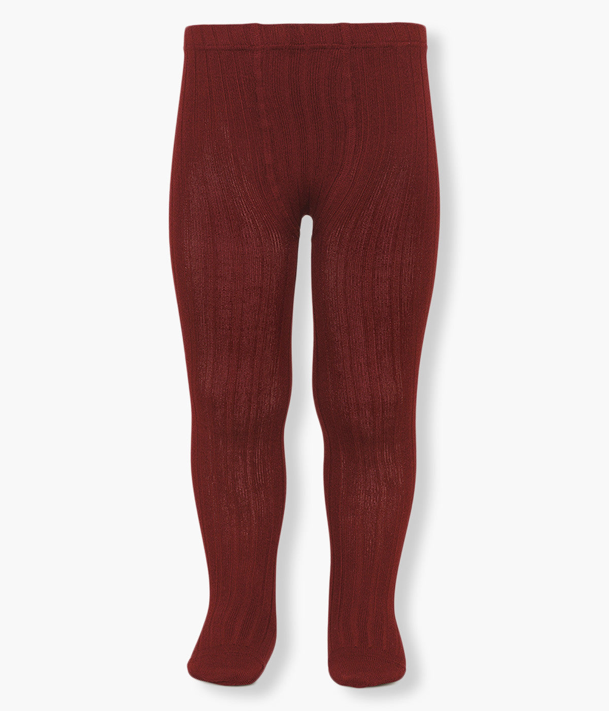 Collants Canelados em Algodão Cóndor para Bebé - Borgonha