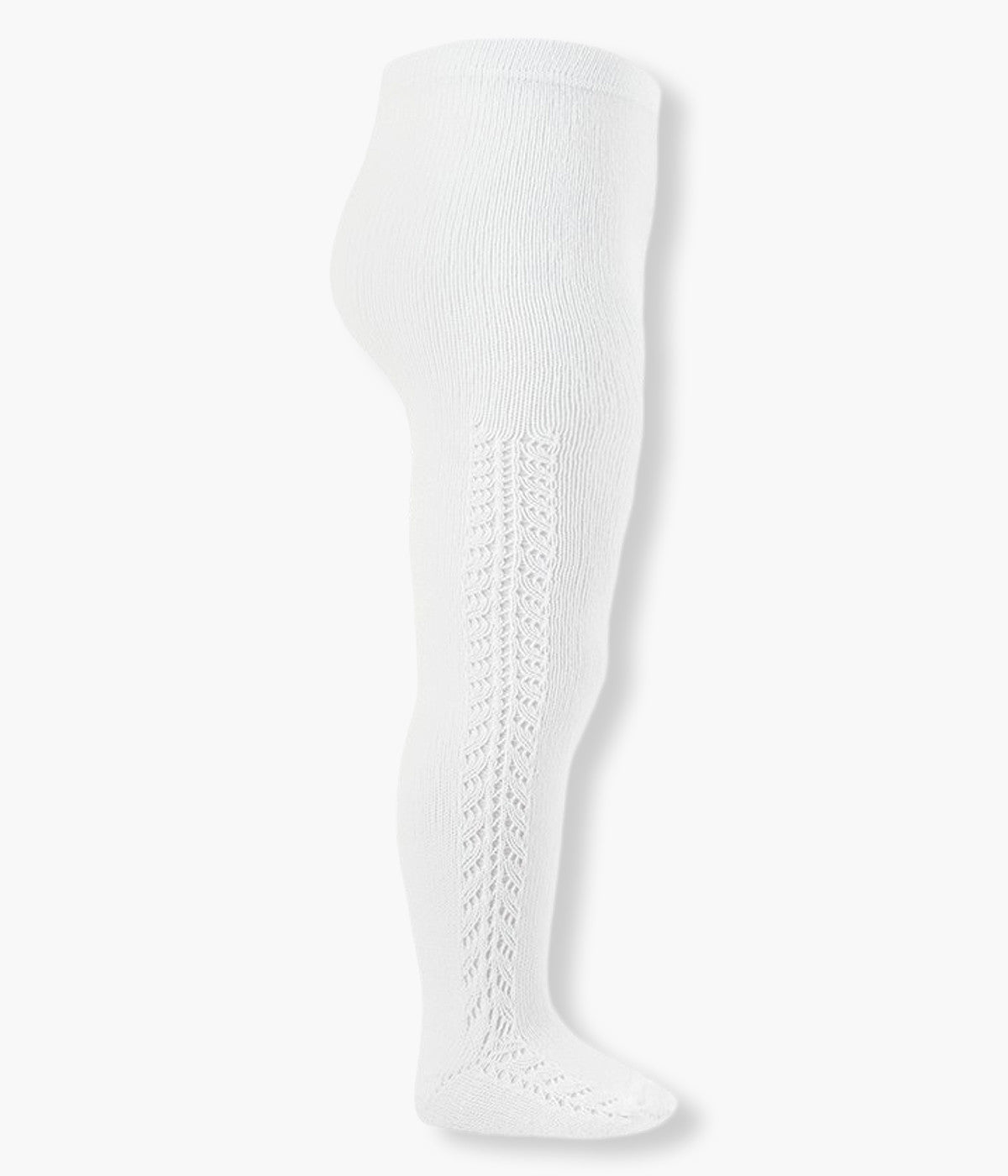 Collants Lateral Espiga em Algodão Cóndor para Bebé - Branco