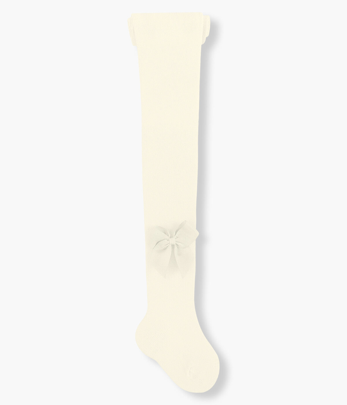 Collants Lisos Laço Gorgurão Algodão Cóndor para Bebé - Pérola