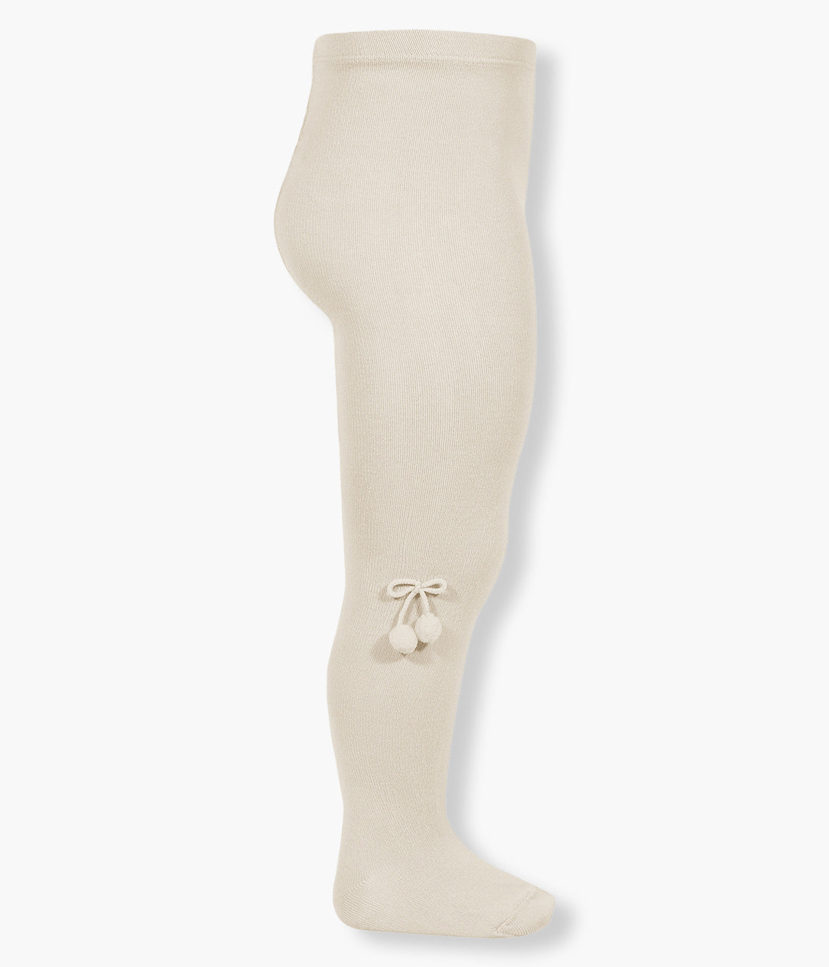 Collants Lisos com Pompom Algodão Cóndor para Bebé - Linho