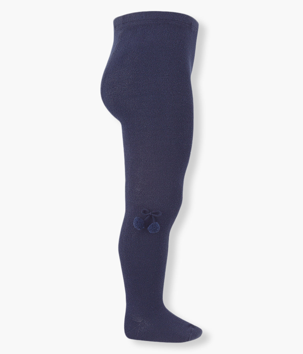 Collants Lisos Pompom em Algodão Cóndor Bebé - Azul Marinho