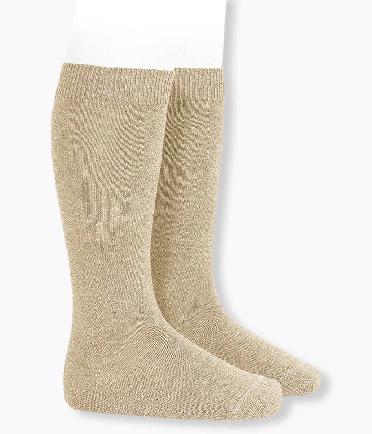 Meias pelo Joelho Lisas Algodão Cóndor Bebé - Bege