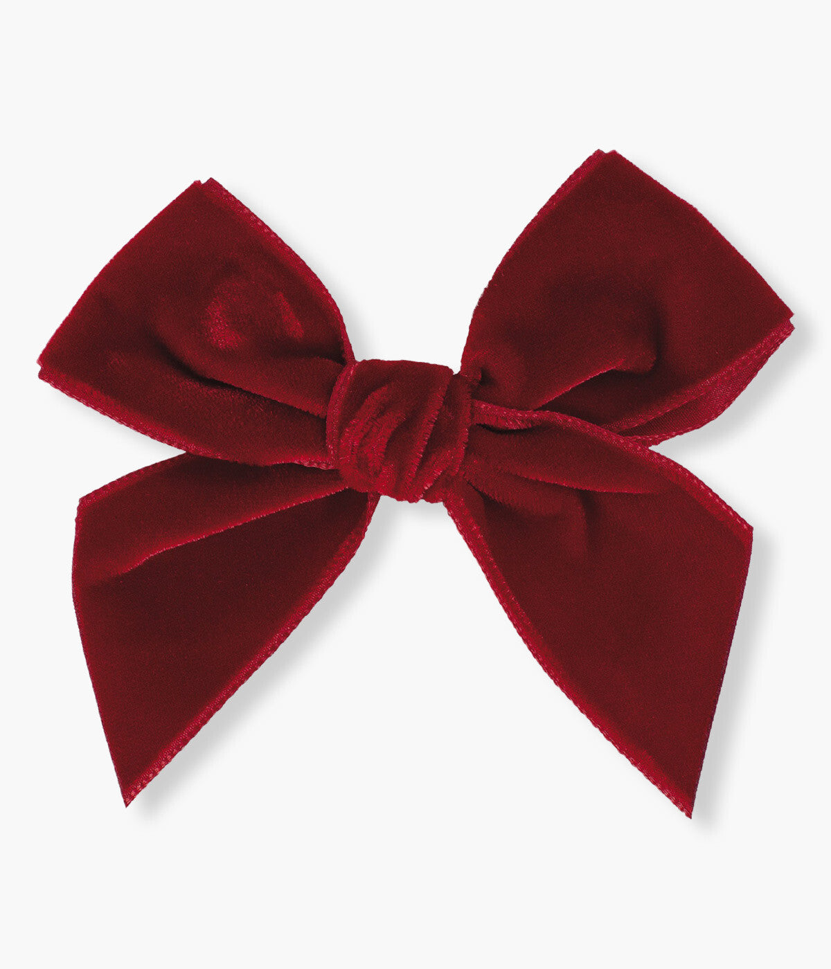 Laço de Cabelo em Veludo para Bebé Menina - Vermelho