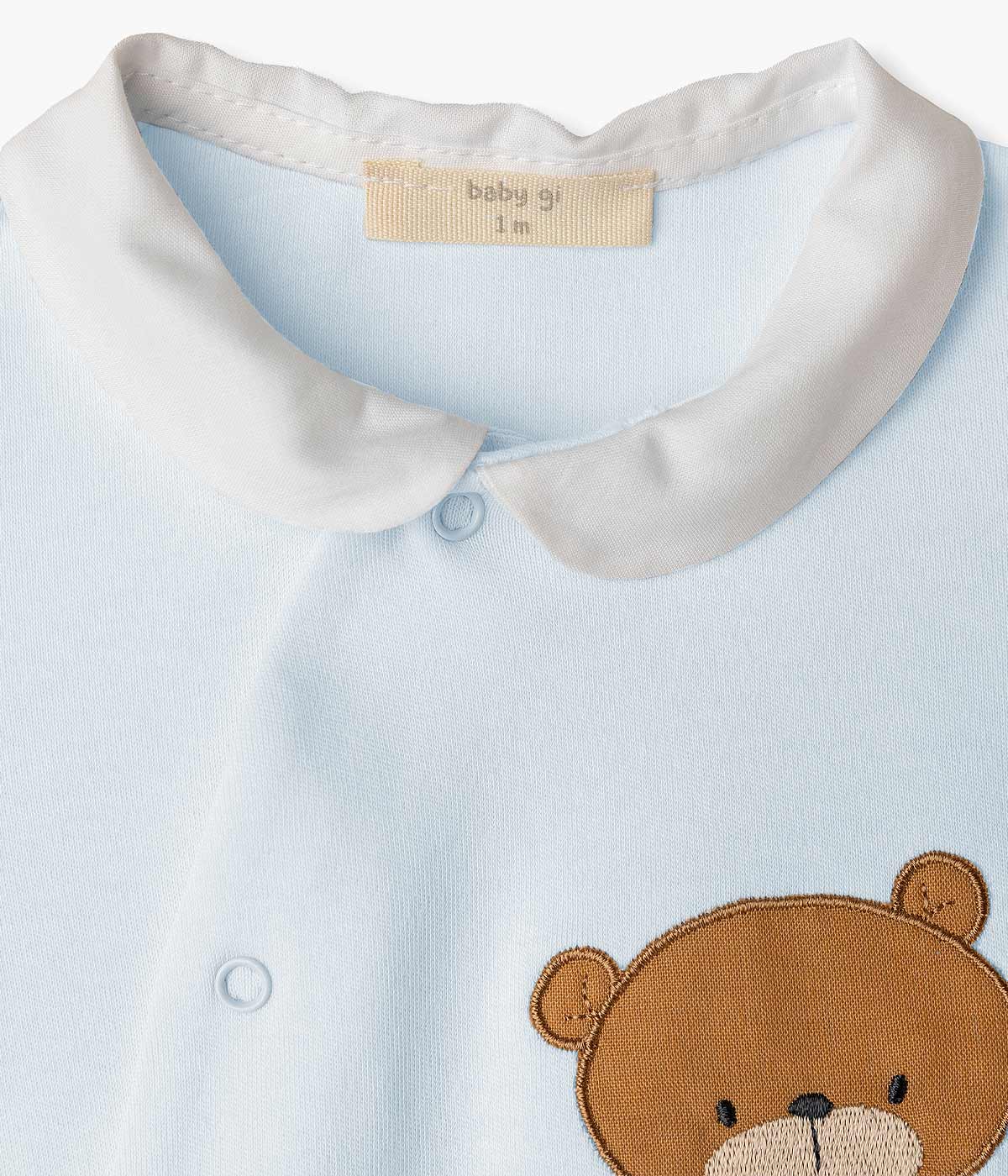 Babygrow em Algodão Bebé Menino Urso - Azul