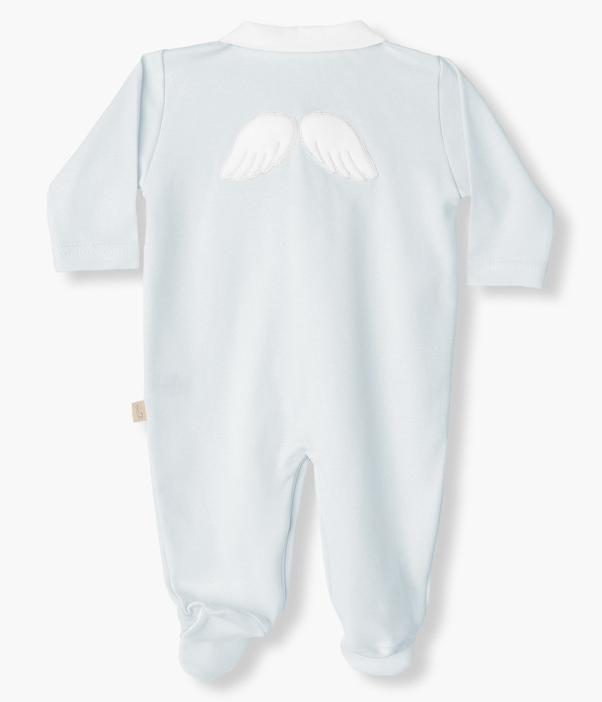 Babygrow em Algodão para Bebé Menino Asas Anjo - Azul