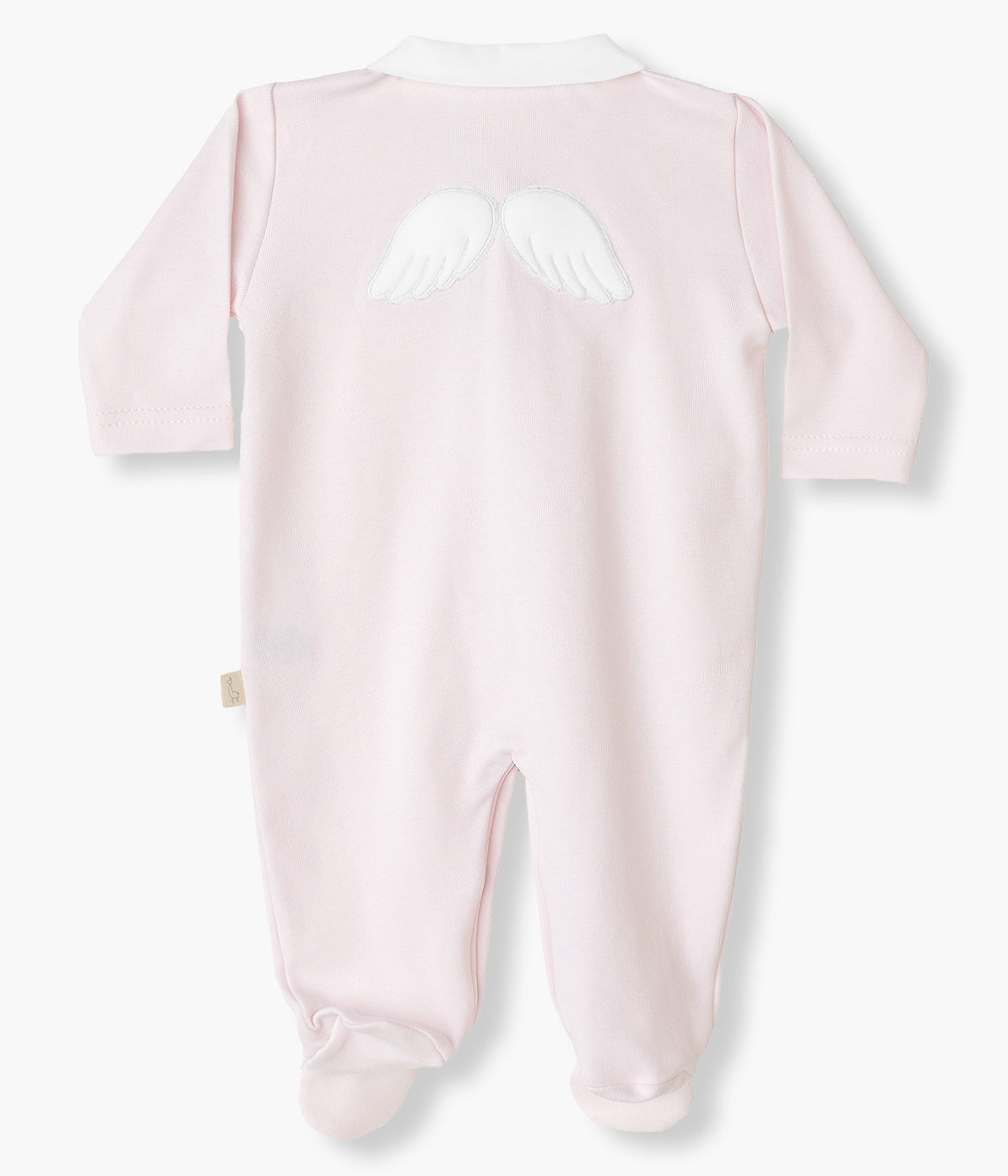 Babygrow em Algodão para Bebé Menina Asas Anjo - Rosa