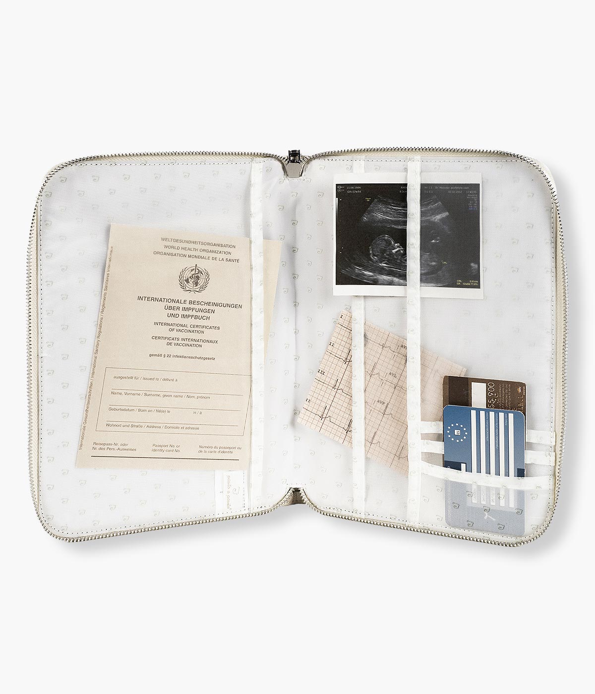 Pasito a Pasito Porta Documentos Toile de Jouy Cream - Bege