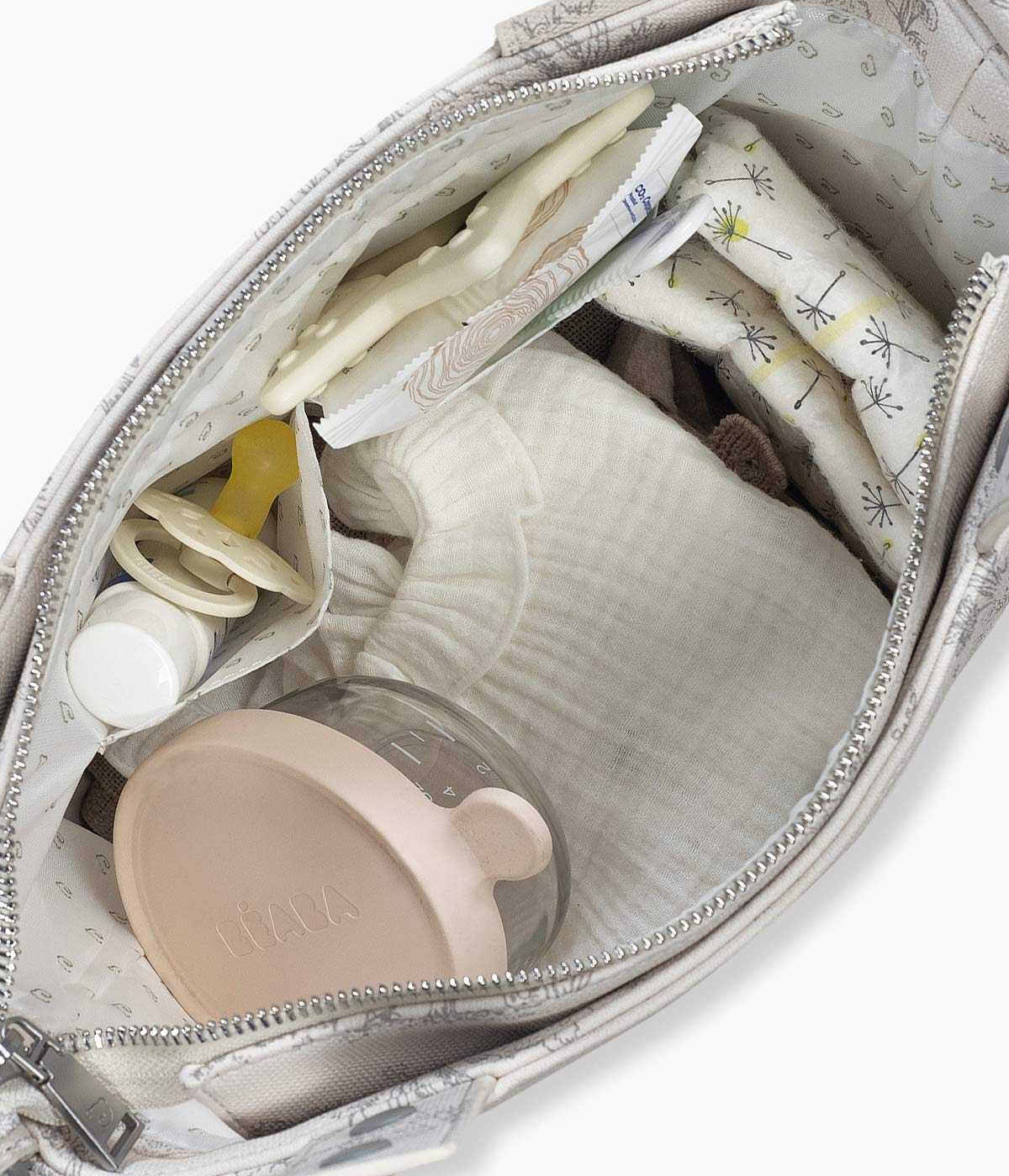 Pasito a Pasito Bolsa de Passeio Toile de Jouy Cream - Bege