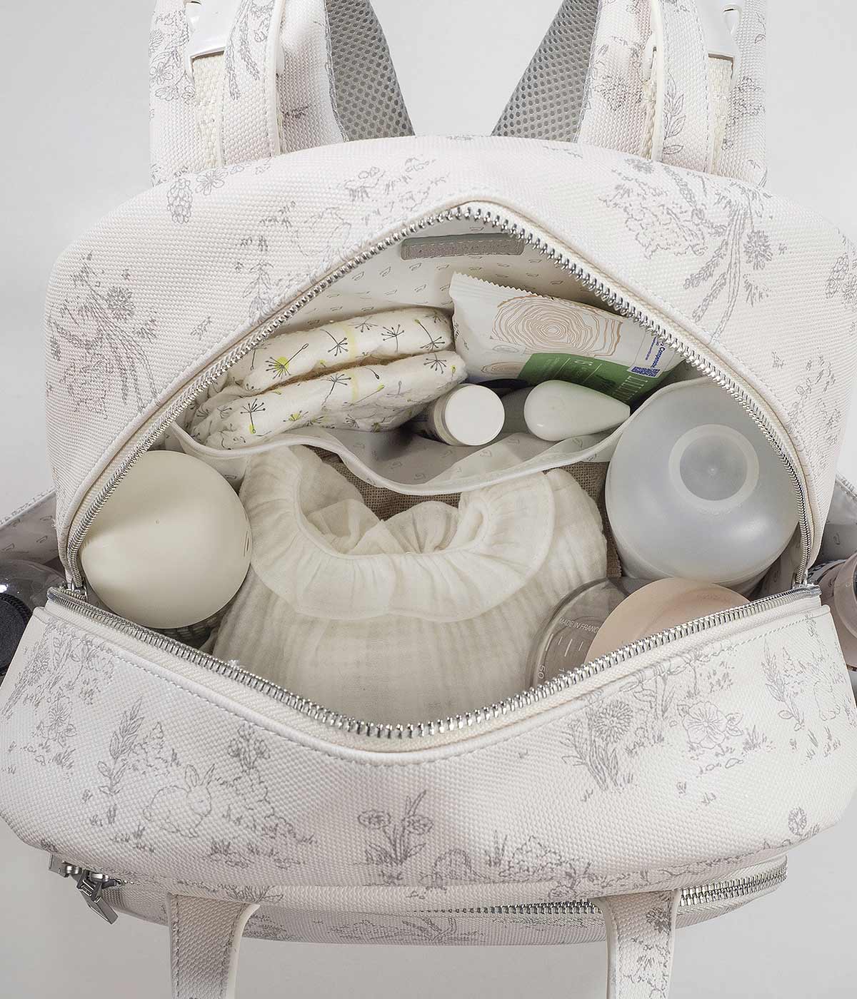 Pasito a Pasito Mochila de Maternidade Toile de Jouy Cream - Bege