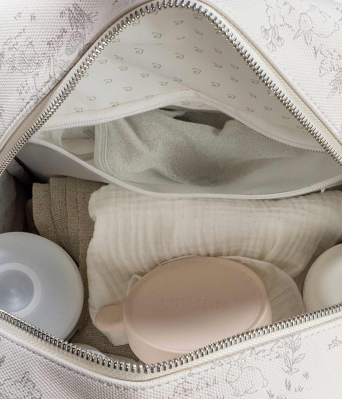 Pasito a Pasito Mochila de Maternidade Toile de Jouy Cream - Bege