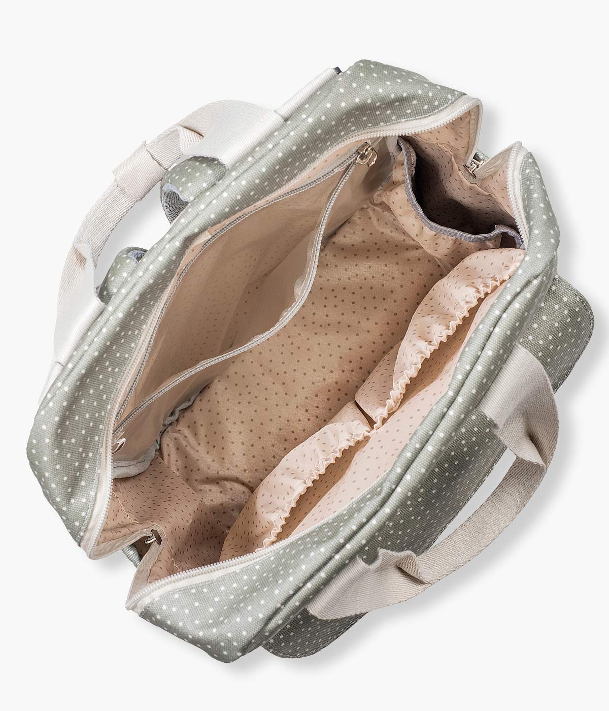 Walking Mum Mochila de Maternidade Polka Dot Poppy Moss