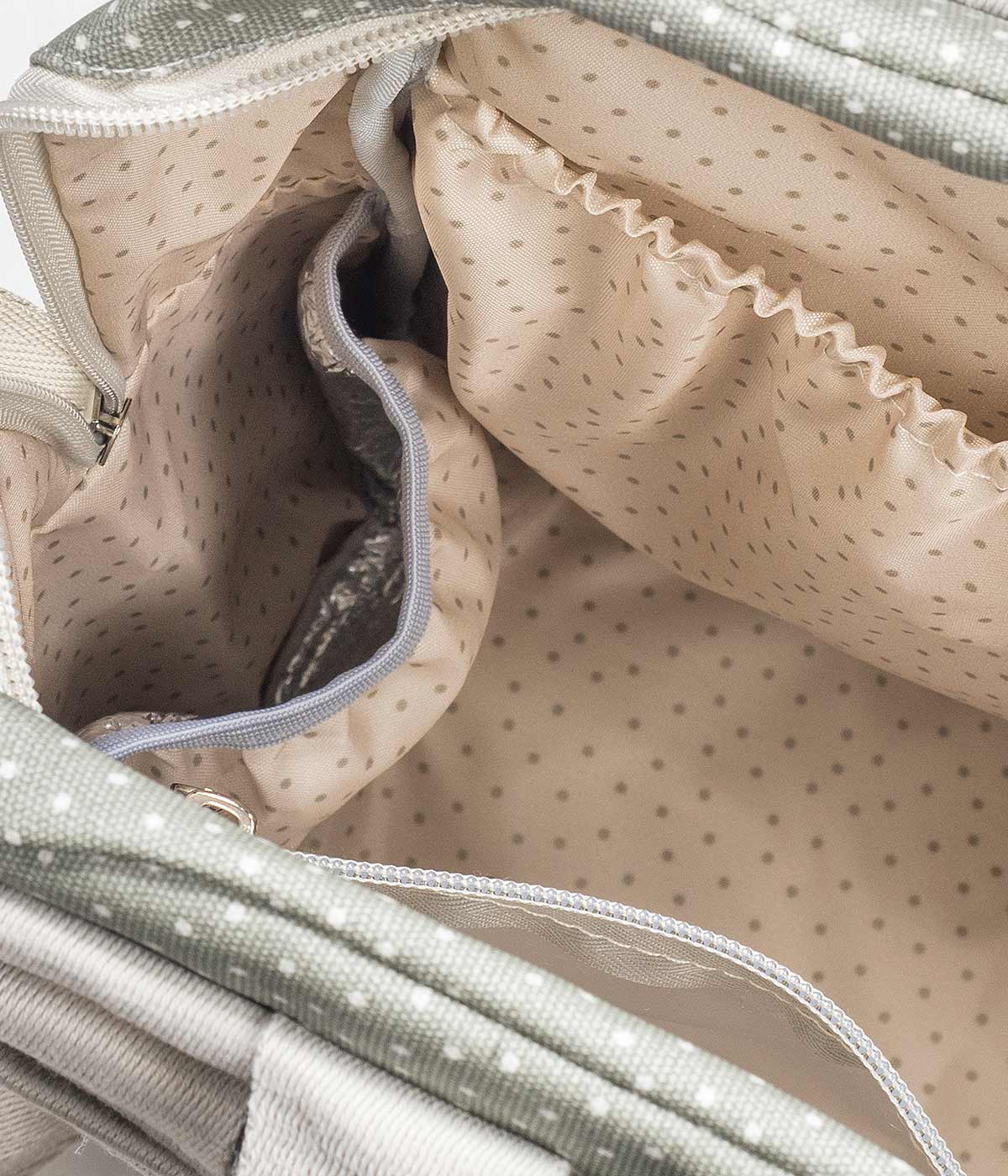 Walking Mum Mochila de Maternidade Polka Dot Poppy Moss