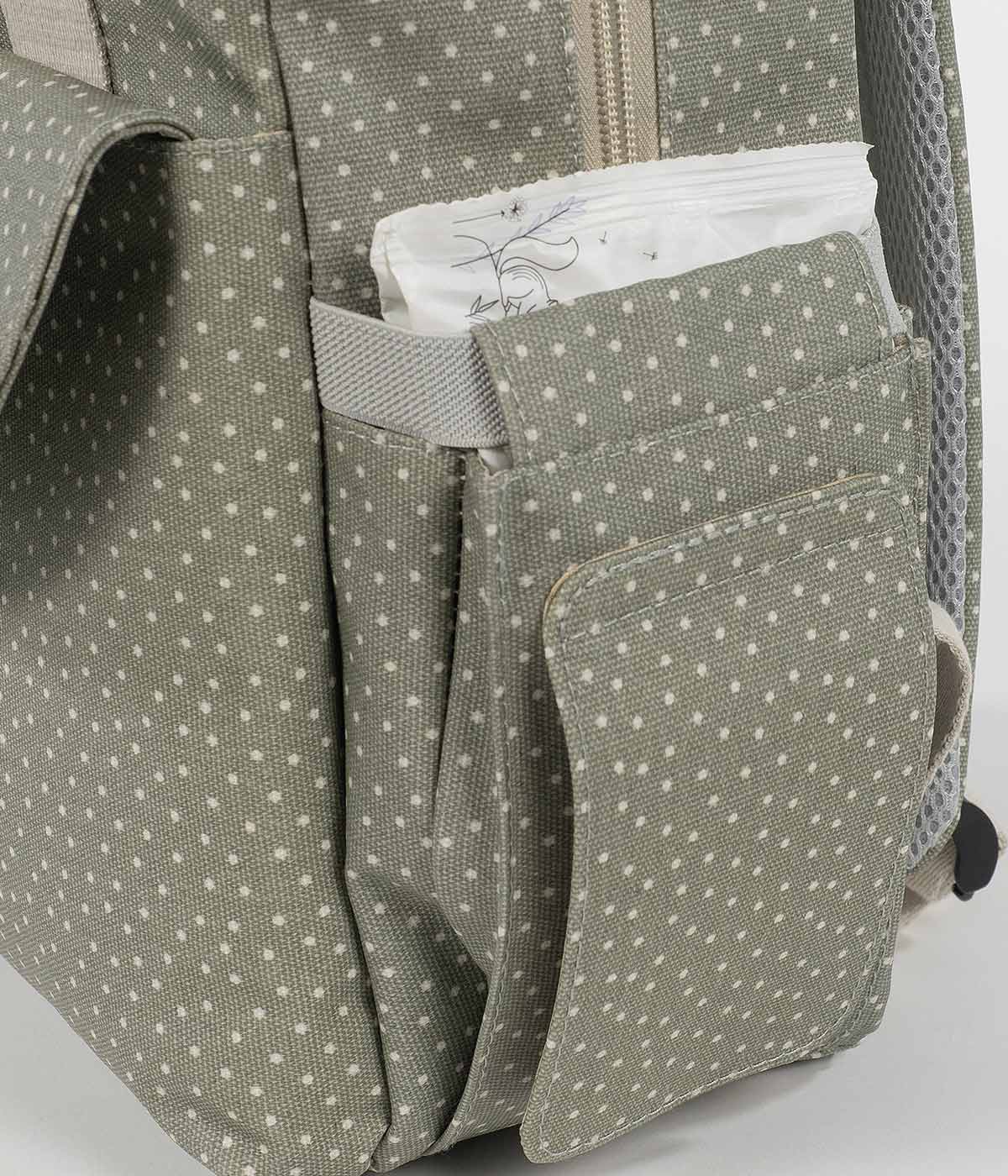 Walking Mum Mochila de Maternidade Polka Dot Poppy Moss