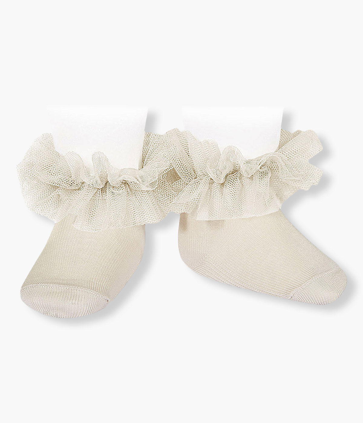 Meias em Algodão com Tule Cóndor para Bebé Menina - Linho