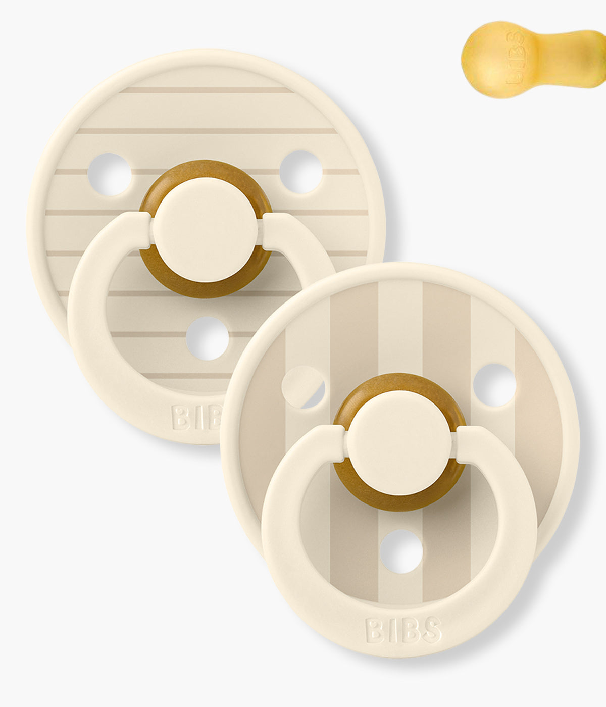 Bibs Studio Colour 2 Chupetas Pin Ivory Vanilla Mix Redonda
