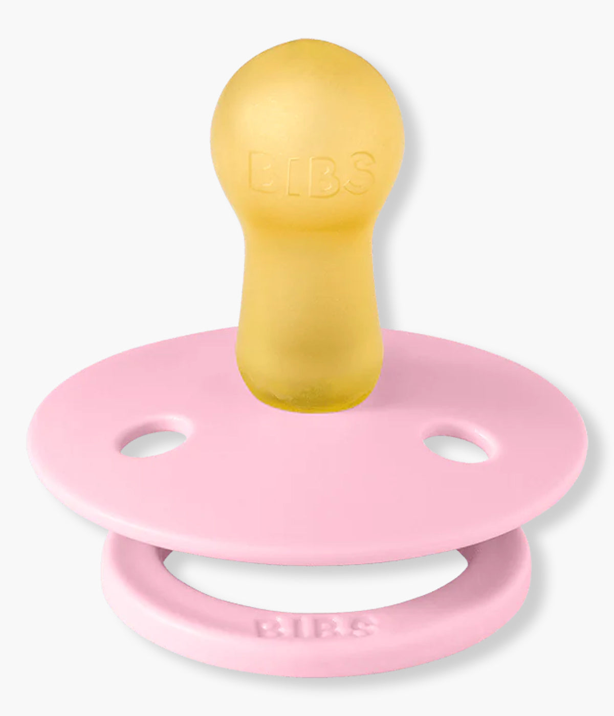 1 chupeta Bibs Studio Colour Baby Pink Coral Mix com tetina redonda em borracha 100% natural.