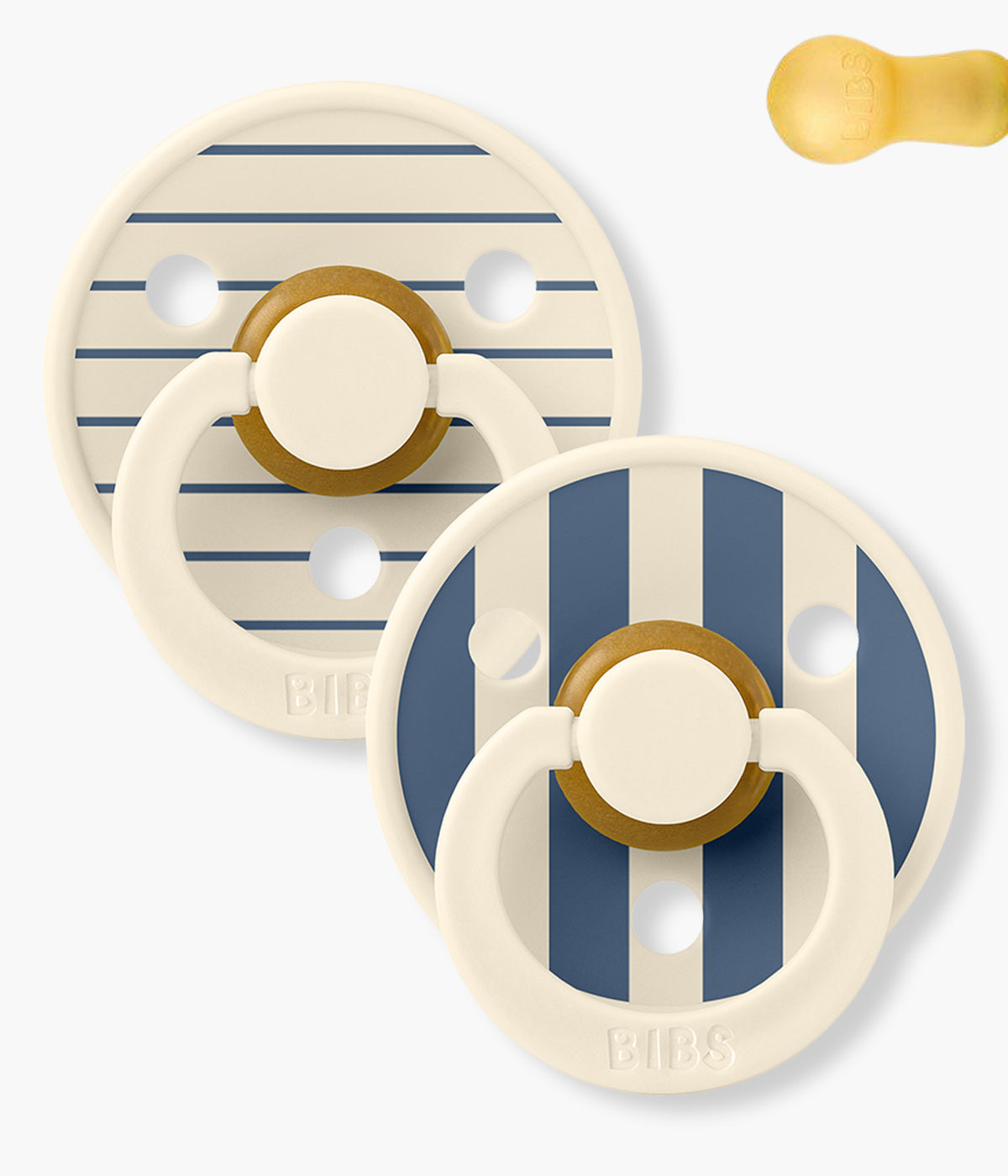 Bibs Studio Colour 2 Chupetas Pin Ivory Steel Blue Mix Redonda