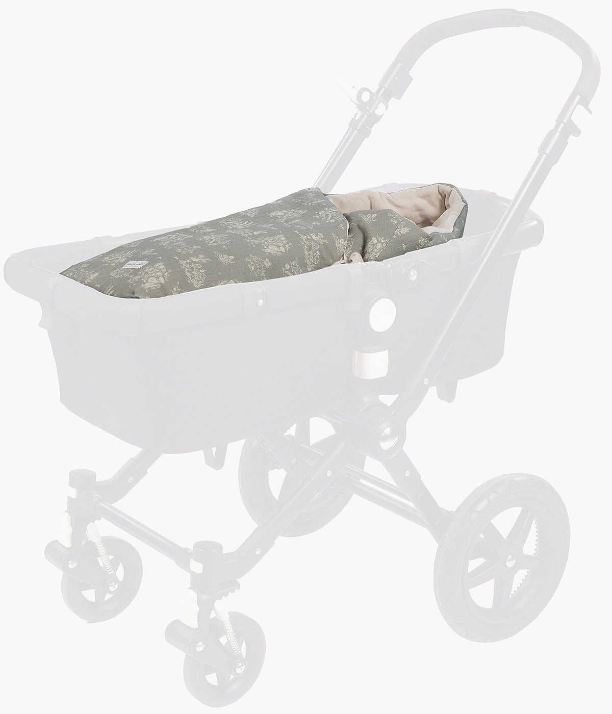 Pasito a Pasito Saco Manta em Algodão Toile de Jouy Forest