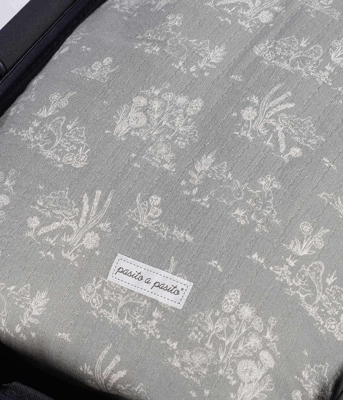 Pasito a Pasito Saco Manta em Algodão Toile de Jouy Forest