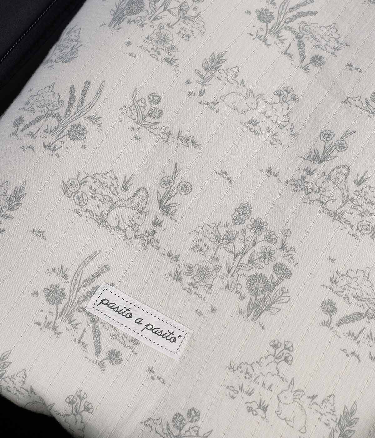 Pasito a Pasito Saco Manta em Algodão Toile de Jouy Cream