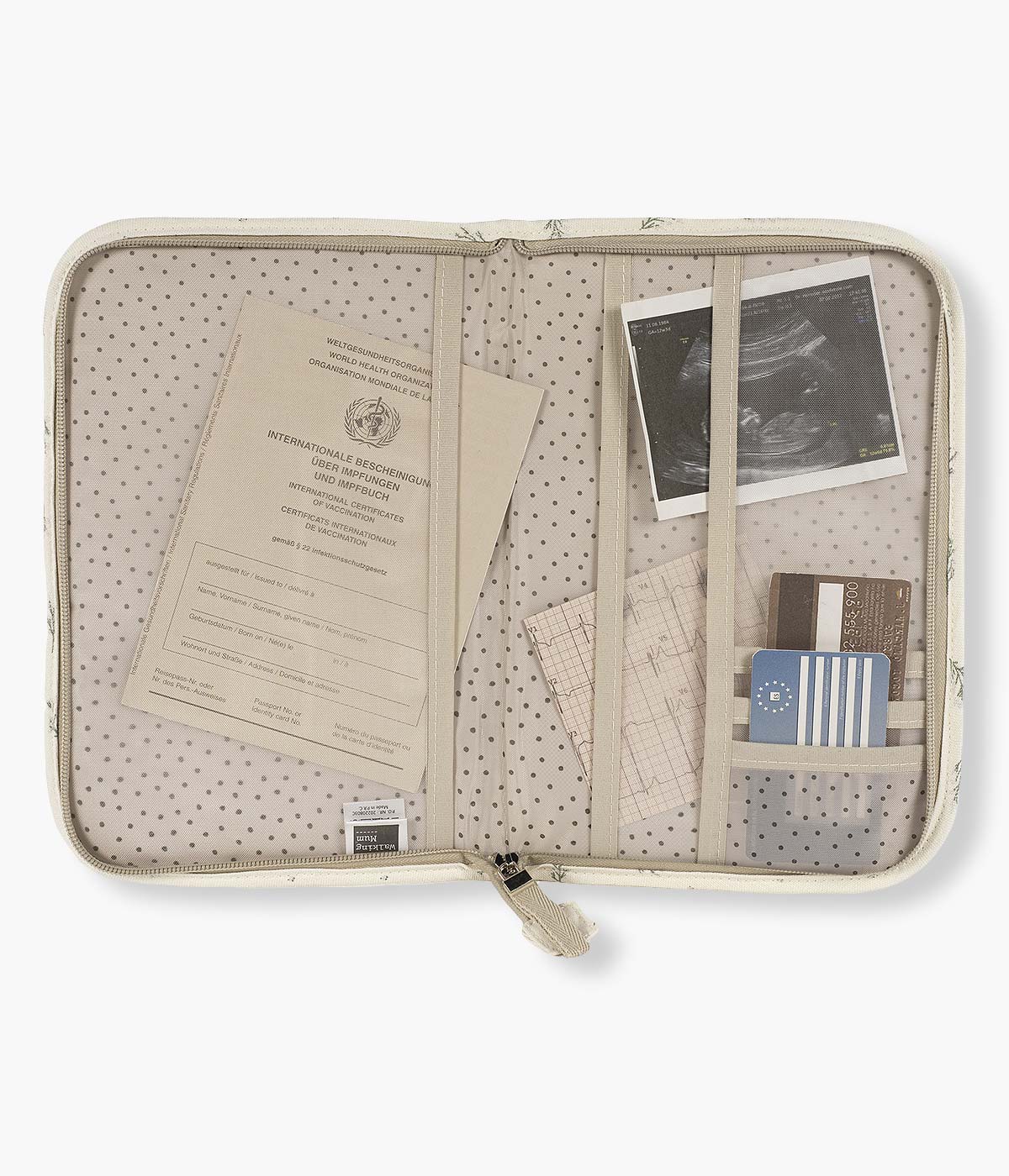 Walking Mum Porta Documentos Mimosa - Verde e Pérola