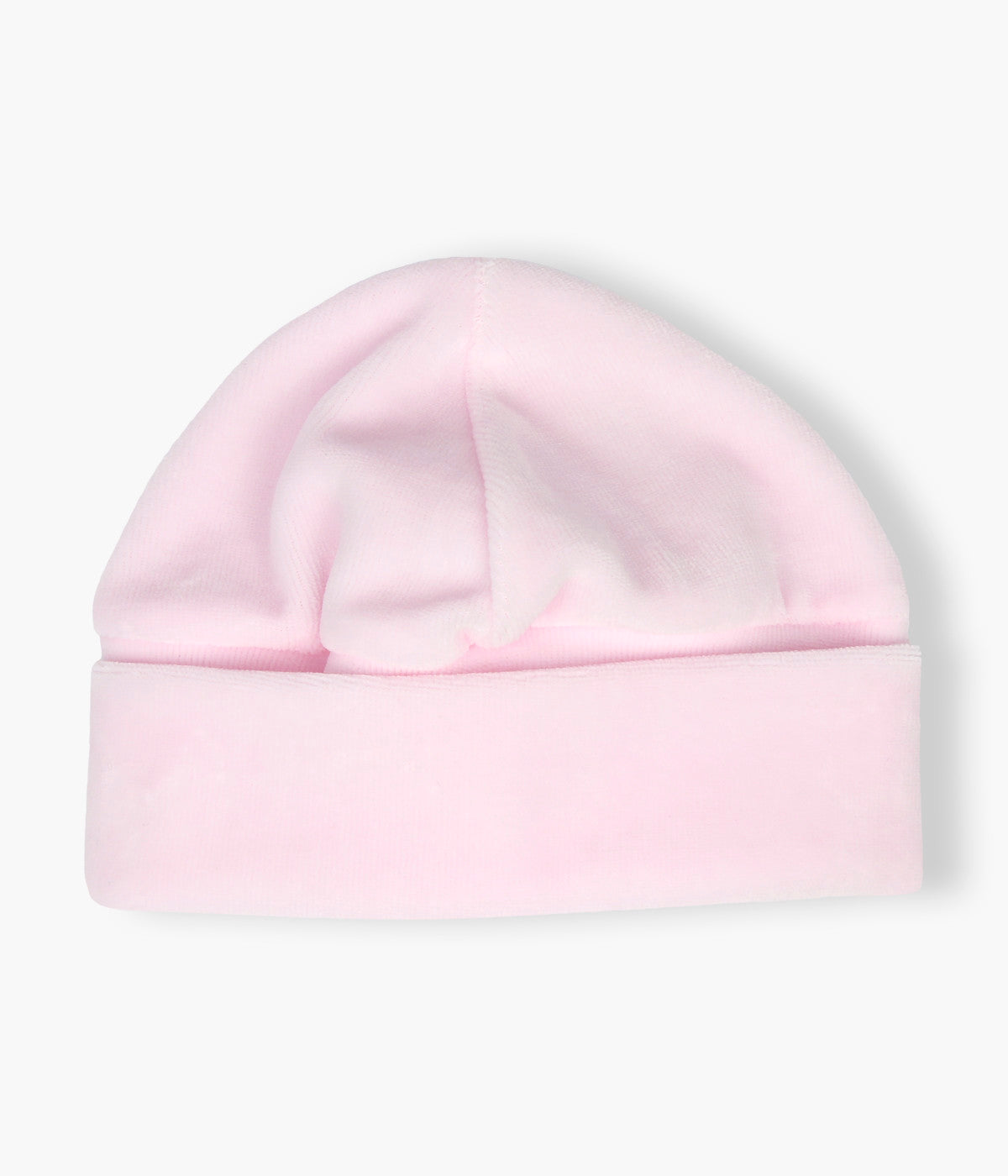 Gorro em Veludo para Bebé Menina - Rosa
