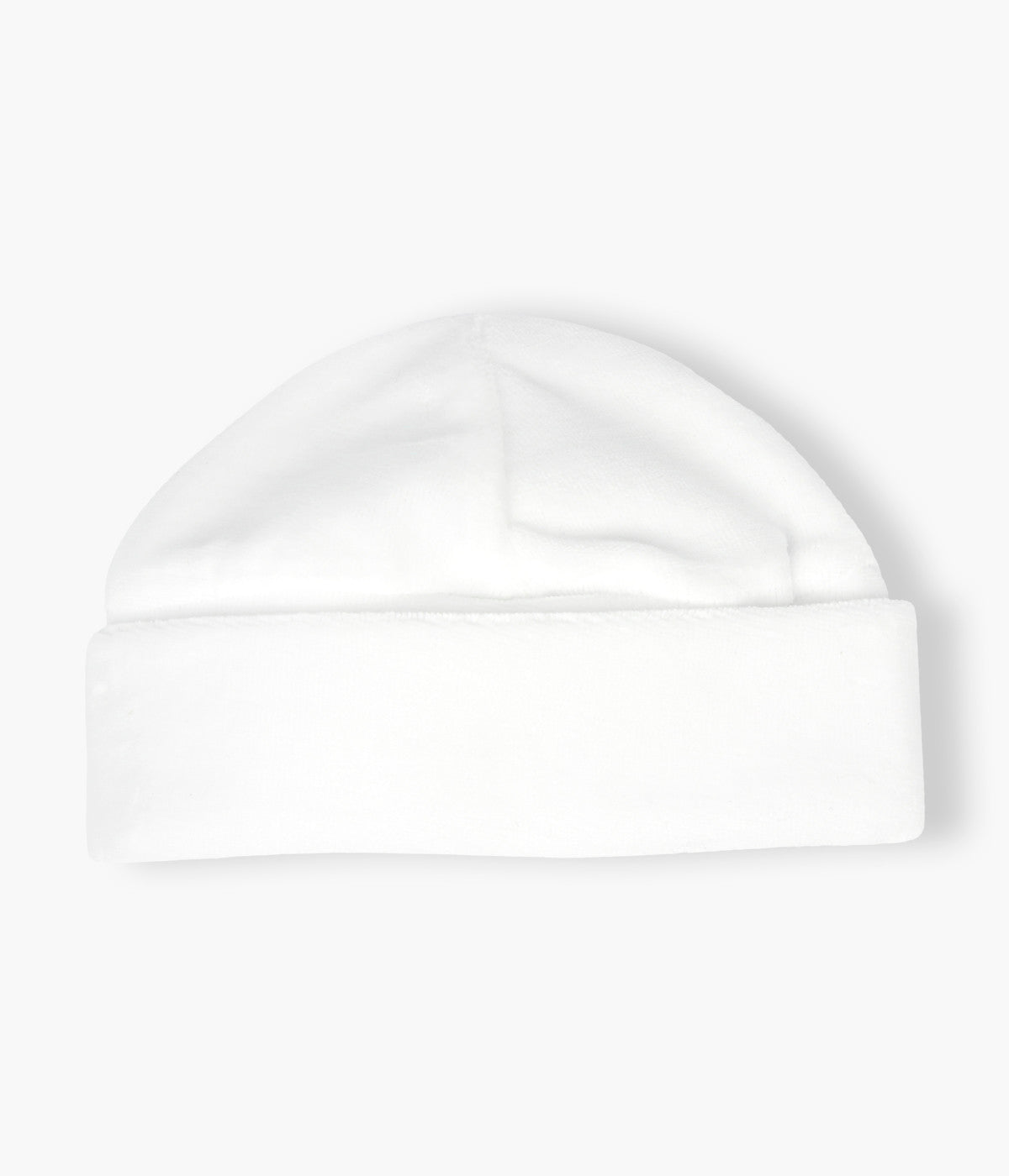 Gorro em Veludo para Bebé - Branco